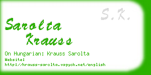 sarolta krauss business card